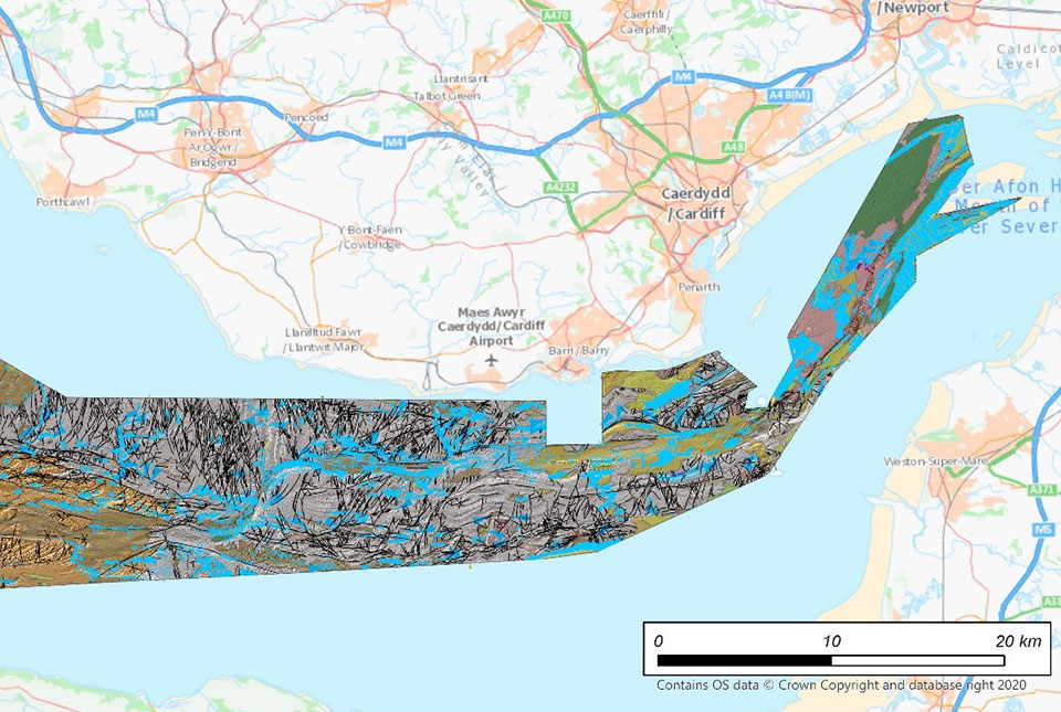 BGS Seafloor 10k Bristol Channel Map