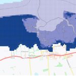 GeoCoast inundation potential under UKCP18 climate scenarios. BGS © UKRI — contains OS data © Crown Copyright 2022.