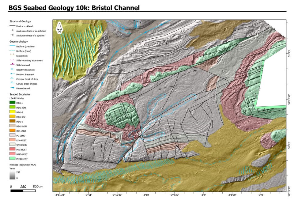 Inliers of fractured Carboniferous limestone and surrounded and overlain by Mesozoic rocks