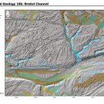 Extract from the central part of the map illustrating a range of linear features.