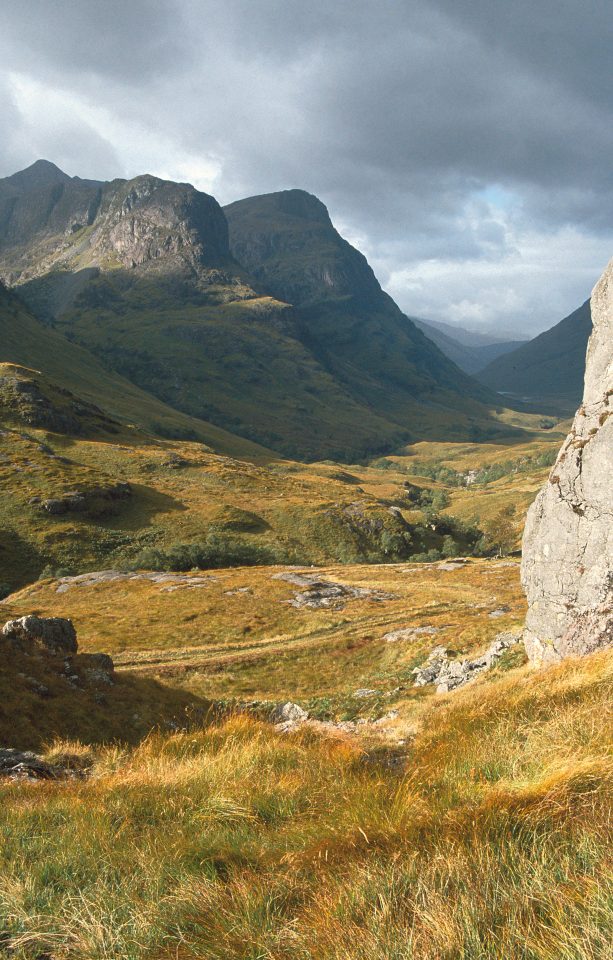 A steep sided rocky glacial valley