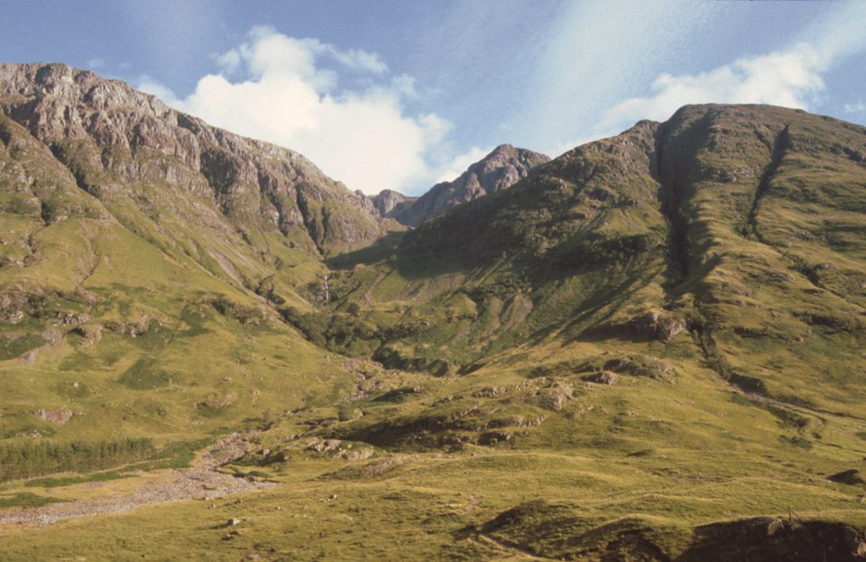 A steep sided glacial valley