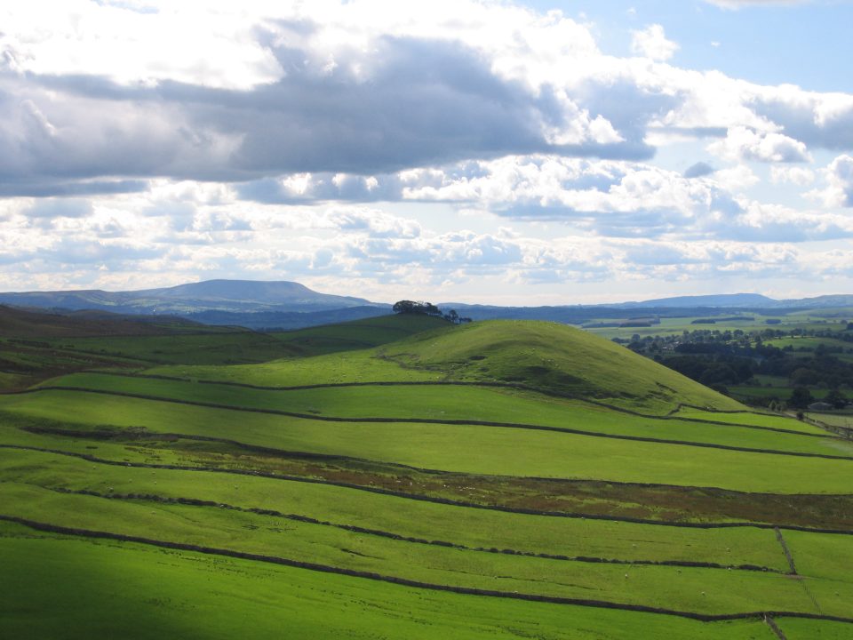 Distant view of Pendle Hill