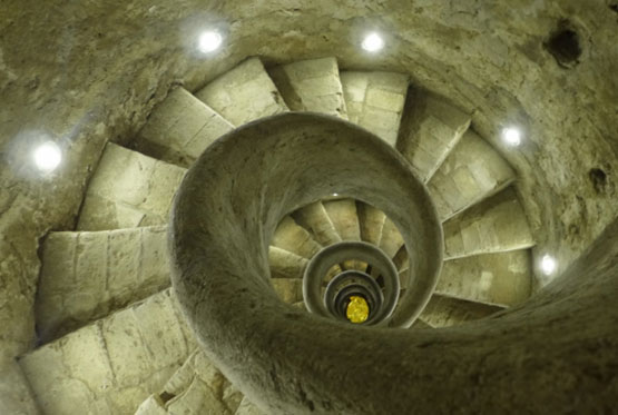The view down to the Acqua Vergine, a subsurface Roman aqueduct built in 19 BCE. © Tim Kearsey, BGS/UKRI