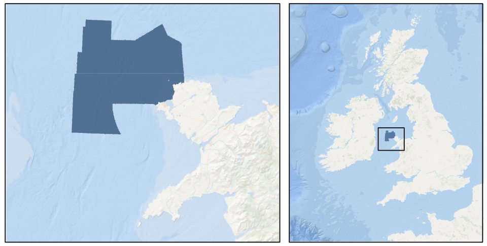 Coverage of the BGS Seabed Geology Anglesey map