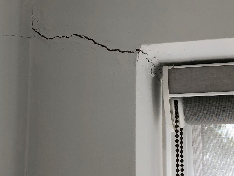 Subsidence damage to UK properties. © Deborah Rayner BGS UKRI.