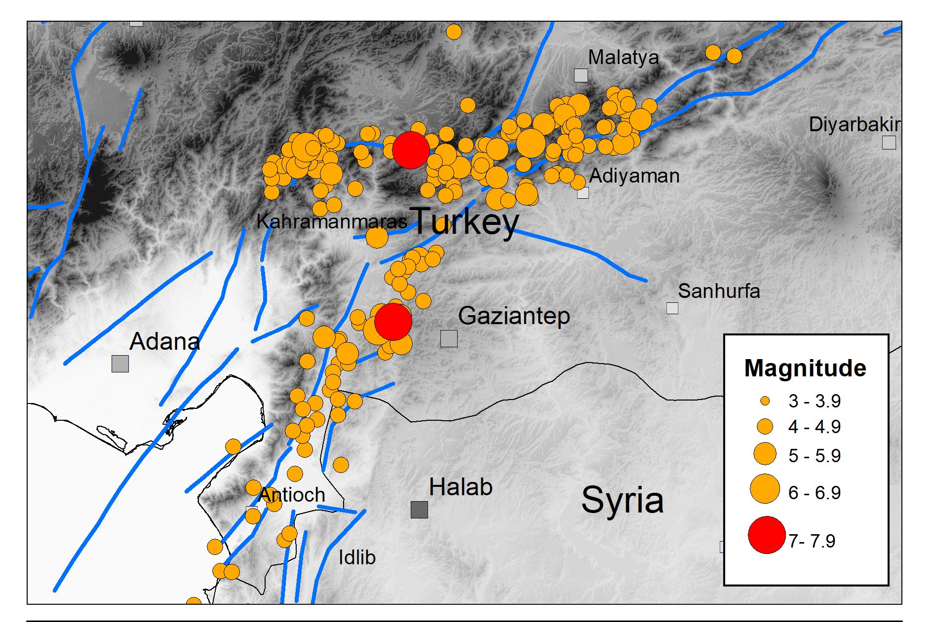 The Kahraman Mara Earthquake Sequence Turkey Syria 2023 British 