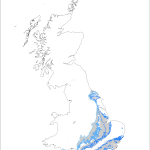 A map of the UK showing the coverage of the GeoSure Extra Subsurface data product.