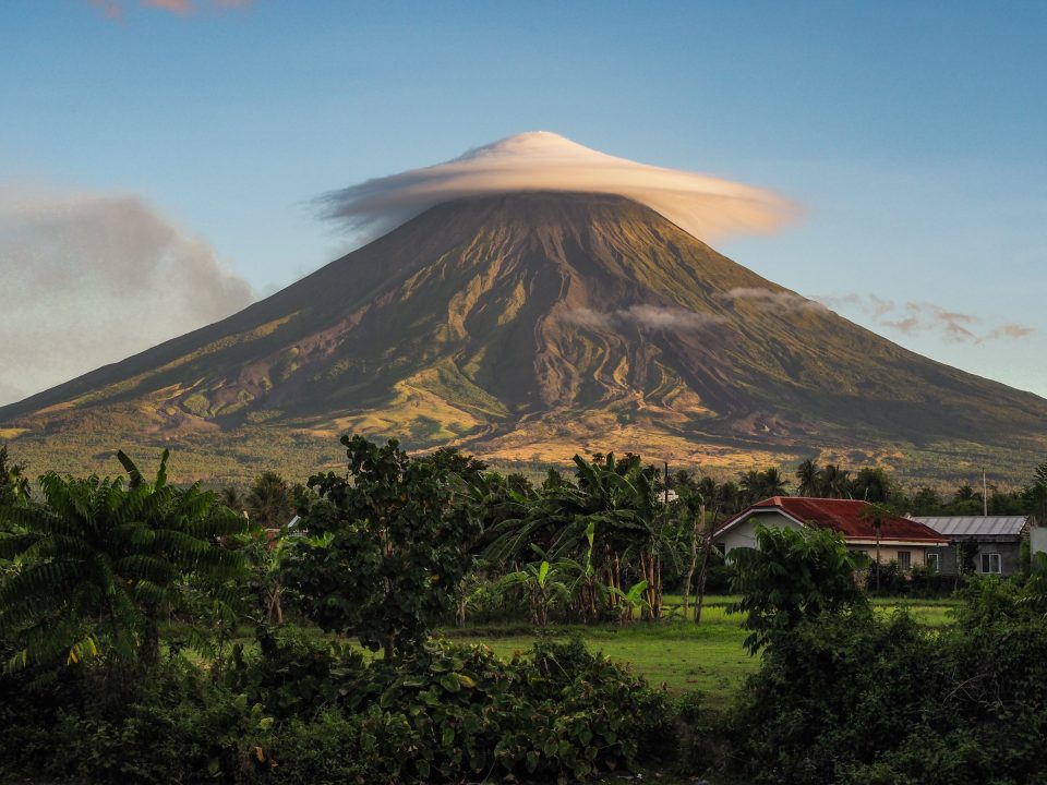 Mayon Volcano with cloudy hat Copyright Patryk Reba