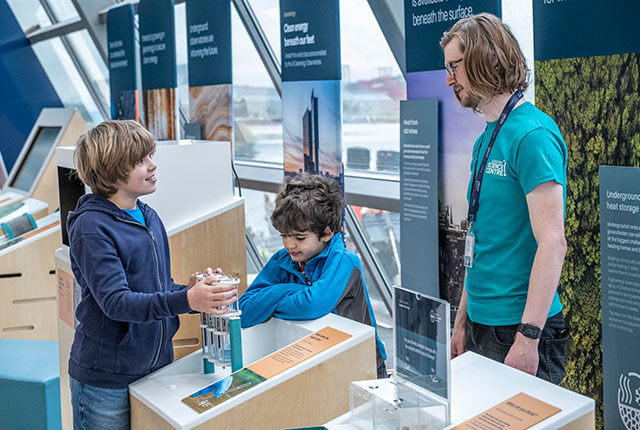 Clean Energy Beneath Our Feet exhibition at the Glasgow Science Centre. BGS © UKRI