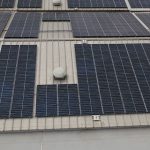 Solar panel installation on the roof of the BGS Core Store. BGS © UKRI