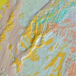 Section of the BGS Seabed Geology 10k Anglesey map, featuring combined bedrock, sediment and geomorphology interpretations. These resources provide valuable information to support policy and decision makers, as well as developers of offshore renewable energy. Contains data acquired by the MCA a 2.5 km nd by Defra © Crown Copyright 2022