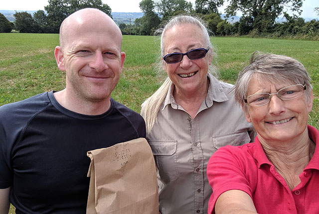 Richard Madgwick, Carolyn Chenery and Jane Evans collecting plants for the British Academy Wet Feet project, led by Angela Lamb. This project focused on the sulphur isotope composition of plants in wetland areas. BGS © UKRI.