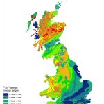 Strontium isotope map of Great Britain. BGS © UKRI.