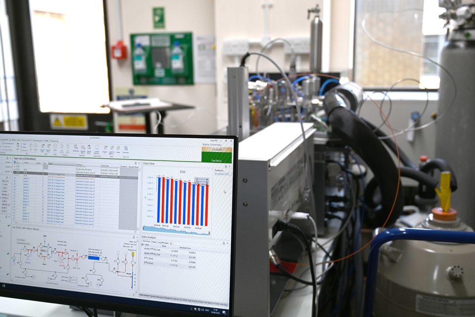 Standards of known values are placed at the beginning of the run and the raw data produced by the instrument can be viewed as soon as a sample is fully run. This allows us to check the accuracy and precision of the run and stop the instrument if any problems arise before the samples are affected. BGS © UKRI.