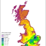 Map of sulphur isotope domain ranges for plants.  BGS © UKRI.