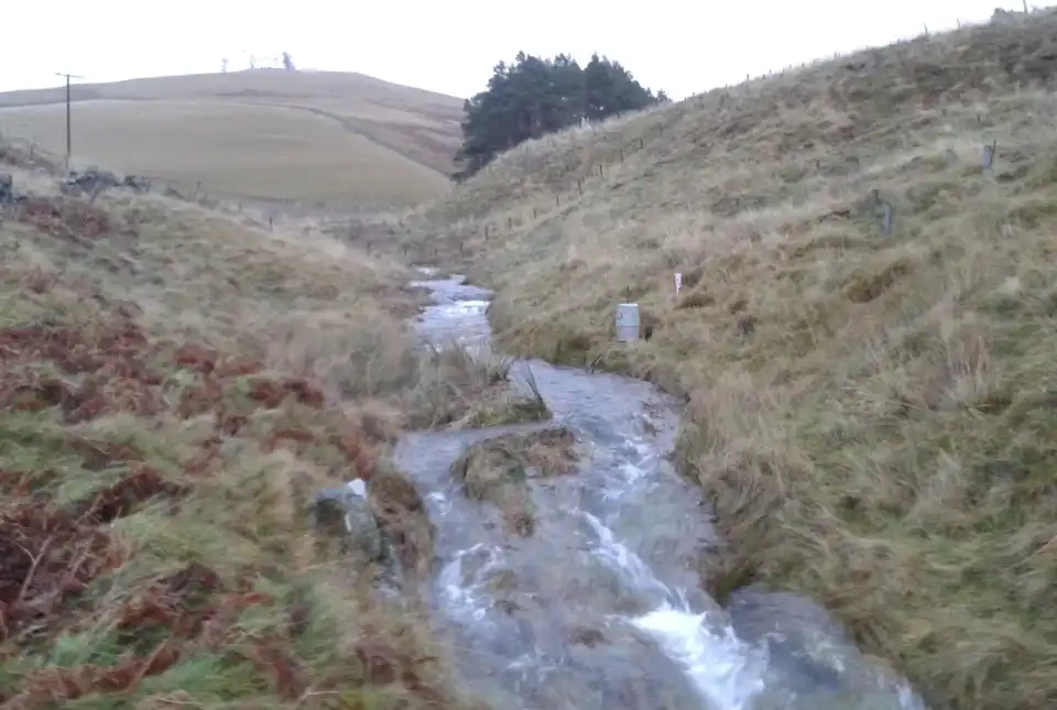 Monitoring storm water runoff in the catchment using autosamplers to gather information on the isotopic and chemical composition of the river waters, and how this changes across the catchment depending on land use. © Leo Peskett / Heriot Watt