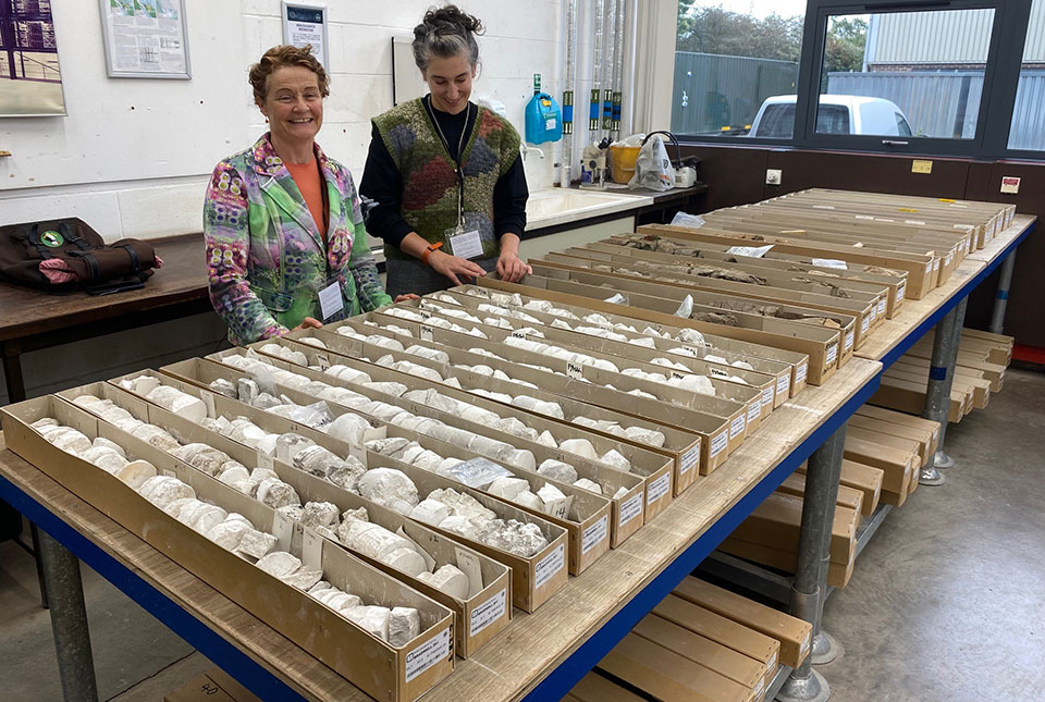 Nastassja Simenski and Angenita Teekens visiting the National Geological Respository . © Emma Bee