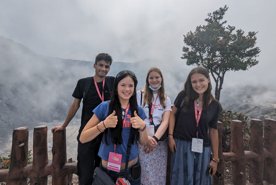 Team UK at Tangkuban Perahu volcano.