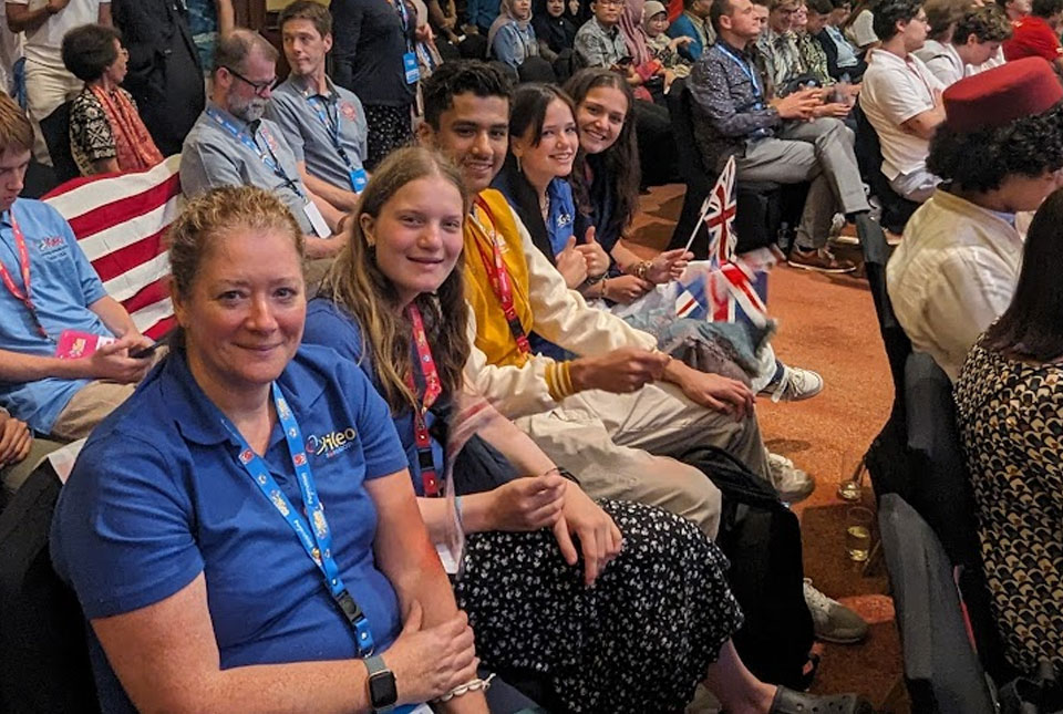 Team UK at the closing ceremony.