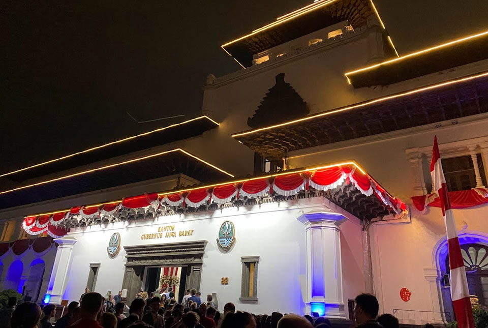 Gedung state building, where the gala dinner took place