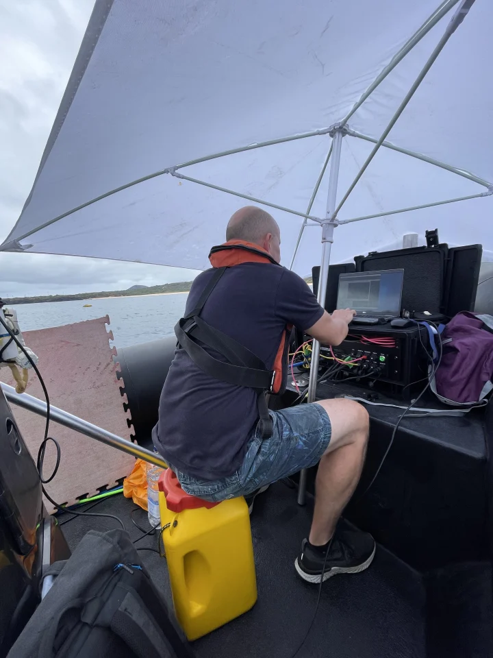 The conditions for survey on board Moray. © AIG/Catriona Macdonald