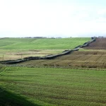 Glaciofluvial deposits give rise to light soils that are good for arable farming, as seen here near Linlithgow, West Lothian, Scotland. BGS © UKRI.