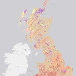 UK Soil Observatory subsoil grain size map layer for BGS Soil Parent Material Model. BGS © UKRI.