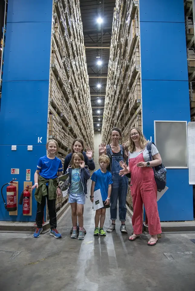 A group of visitors on the BGS core store tour.