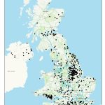 Distribution of sites in the first digital release of the legacy geothermal catalogue. BGS © UKRI.