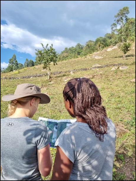 Sophia conducting fieldwork in Oroba Valley, Nandi (2023). Source: Sophia Dowell