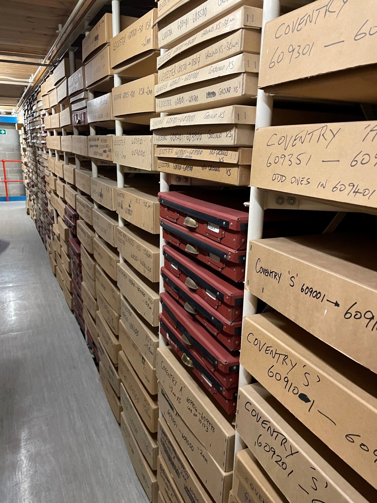 Archive sample selection from the BGS /NERC/UKRI National Geological Repository. BGS © UKRI