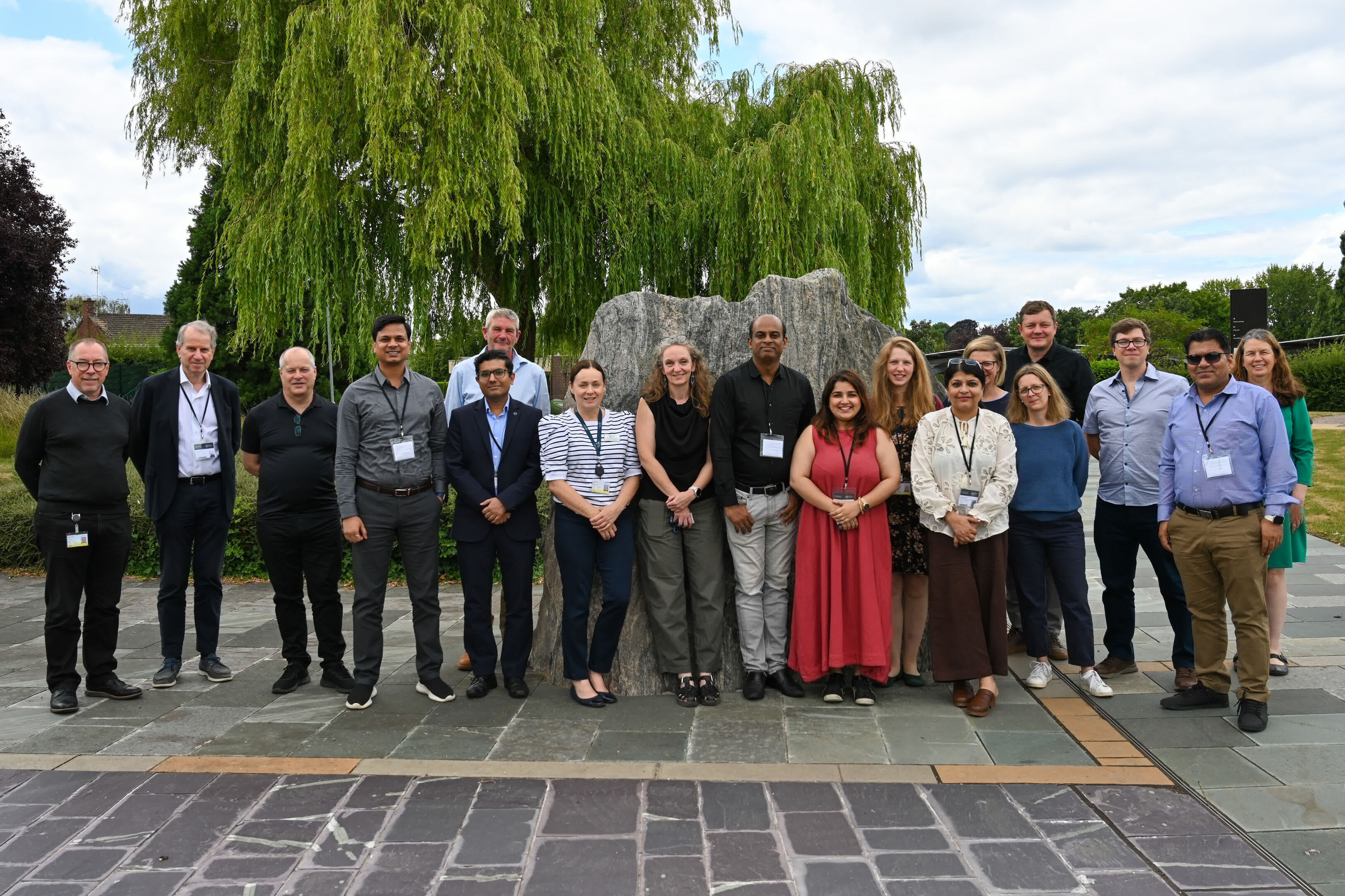 Indian delegates and BGS staff outside BGS’s headquarters in Keyworth, Nottinghamshire. BGS © UKRI.