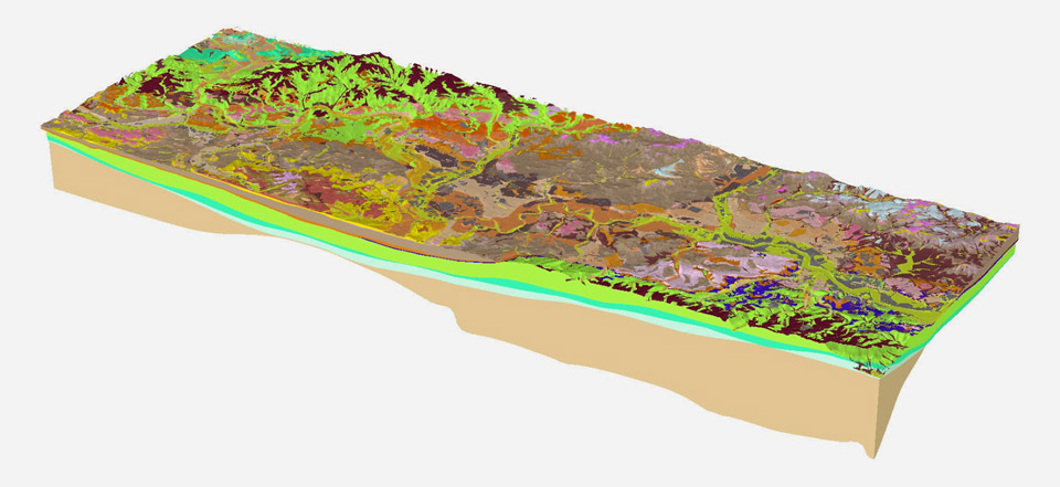 3D geological model of London. BGS © UKRI
