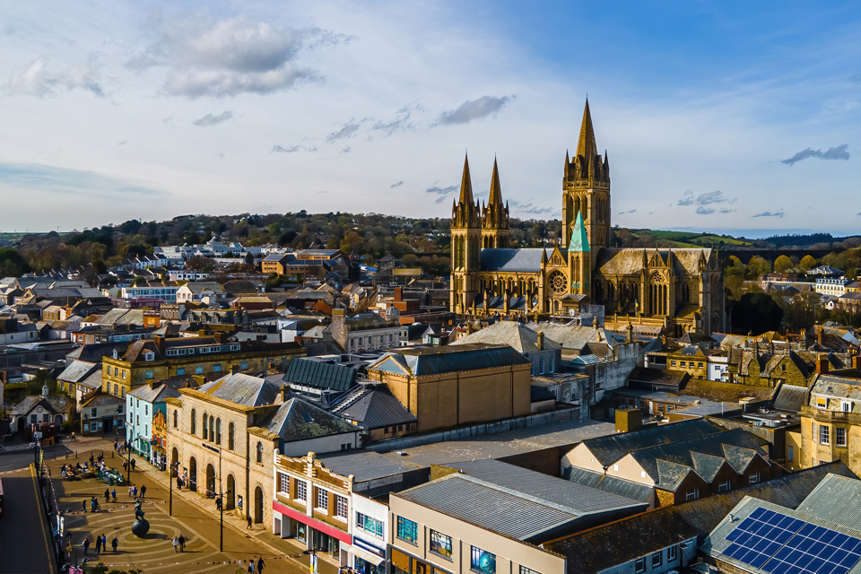 Aerial view of Truro, the capital of Cornwall, England, UK. Photo by Alexey_Fedoren / iStockPhoto.com