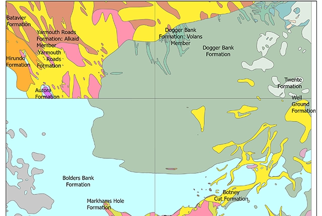 Example of the BGS offshore quaternary 250K dataset. BGS © UKRI.