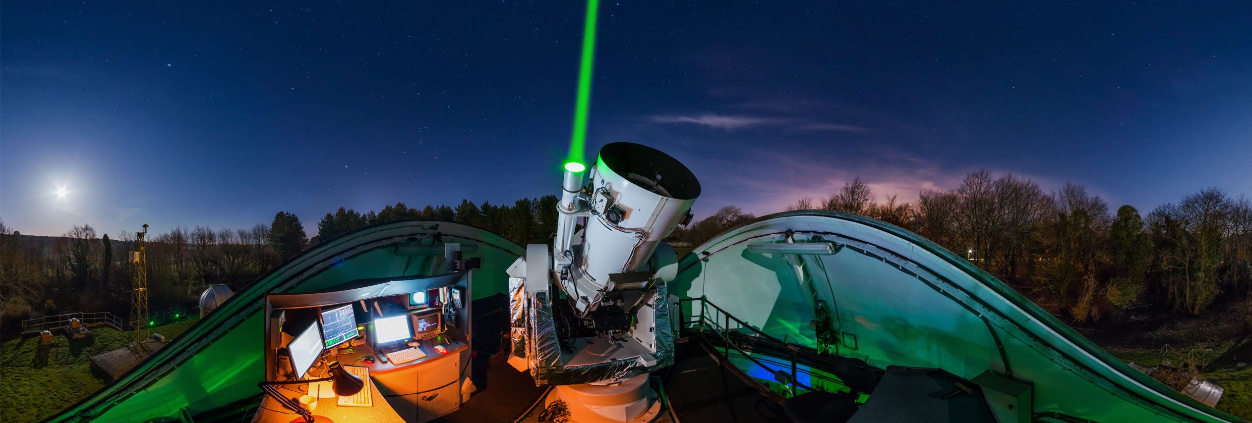 Satellite Laser Ranging at the BGS Space Geodesy Facility, Herstmonceux. Photo by Jon Fox
