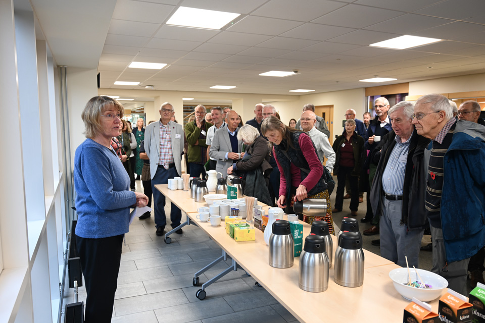 Dr Karen Hanghøj, BGS director, giving a speech at the 50 years of Keyworth anniversary event. BGS © UKRI.