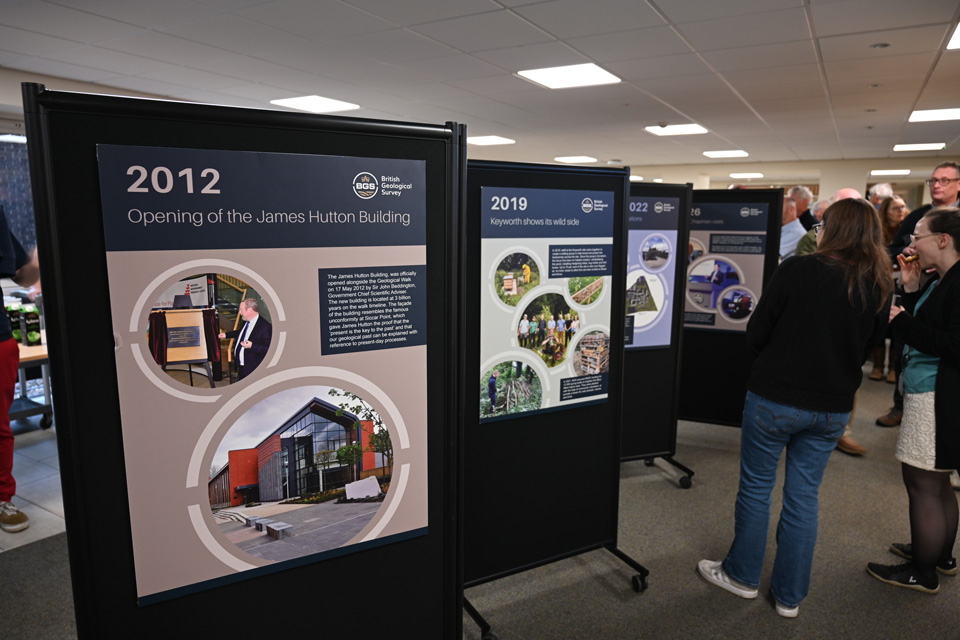 A special exhibition was on display showcasing some of the many highlights from the 50 years on the Keyworth site. BGS © UKRI.